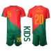 Günstige Portugal Joao Cancelo #20 Babykleidung Heim Fussballtrikot Kinder WM 2022 Kurzarm (+ kurze hosen)